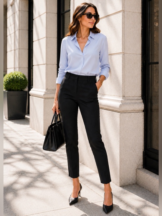 Babaton Pants - Babaton Black Cropped Ankle Pants